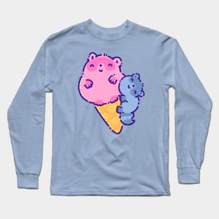 Raccoon ice cream Long Sleeve T-Shirt